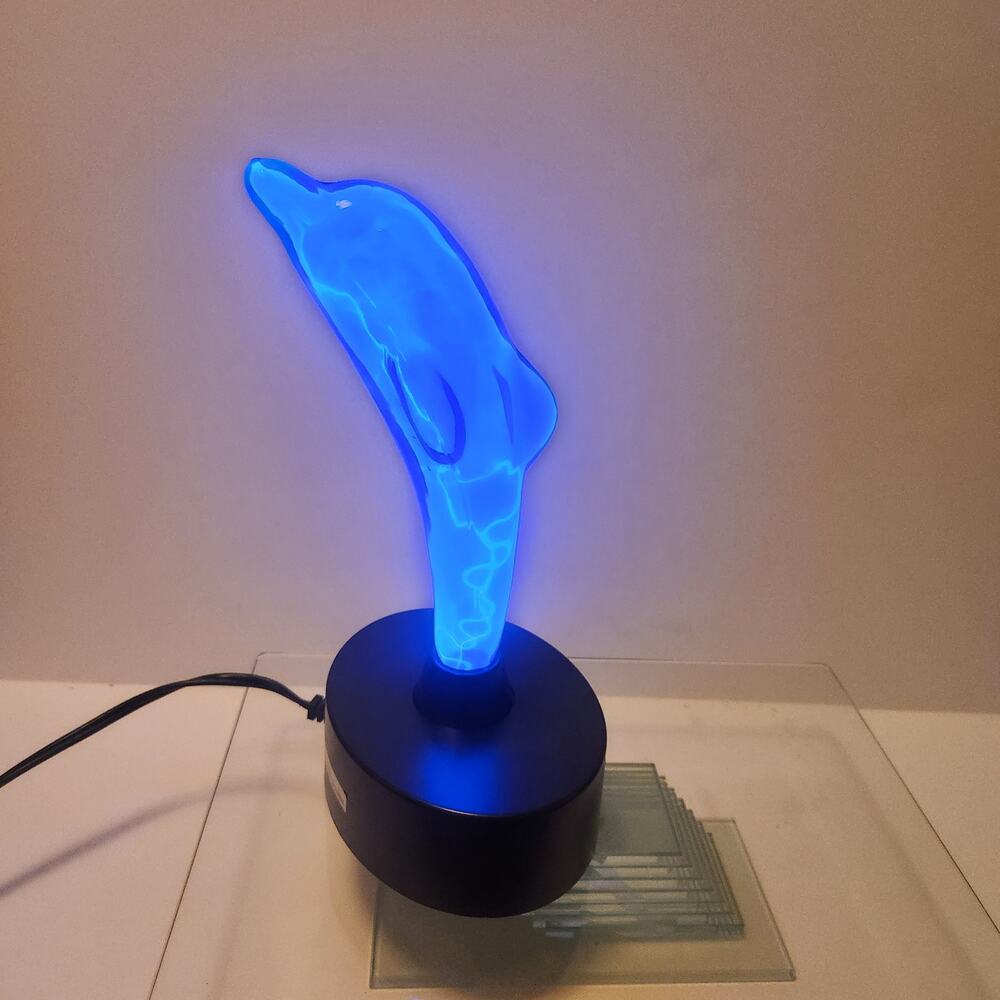 VTG Lumisource Blue Dolphin Electra Plasma Lamp 12" Tested Works